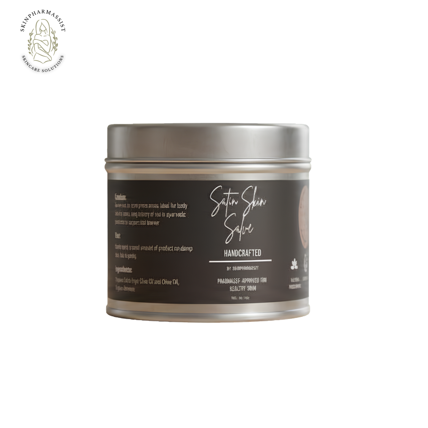 Handmade Satin Skin Salve, Skincare Eczema Cream for Kids and Adults, Unscented 8 oz