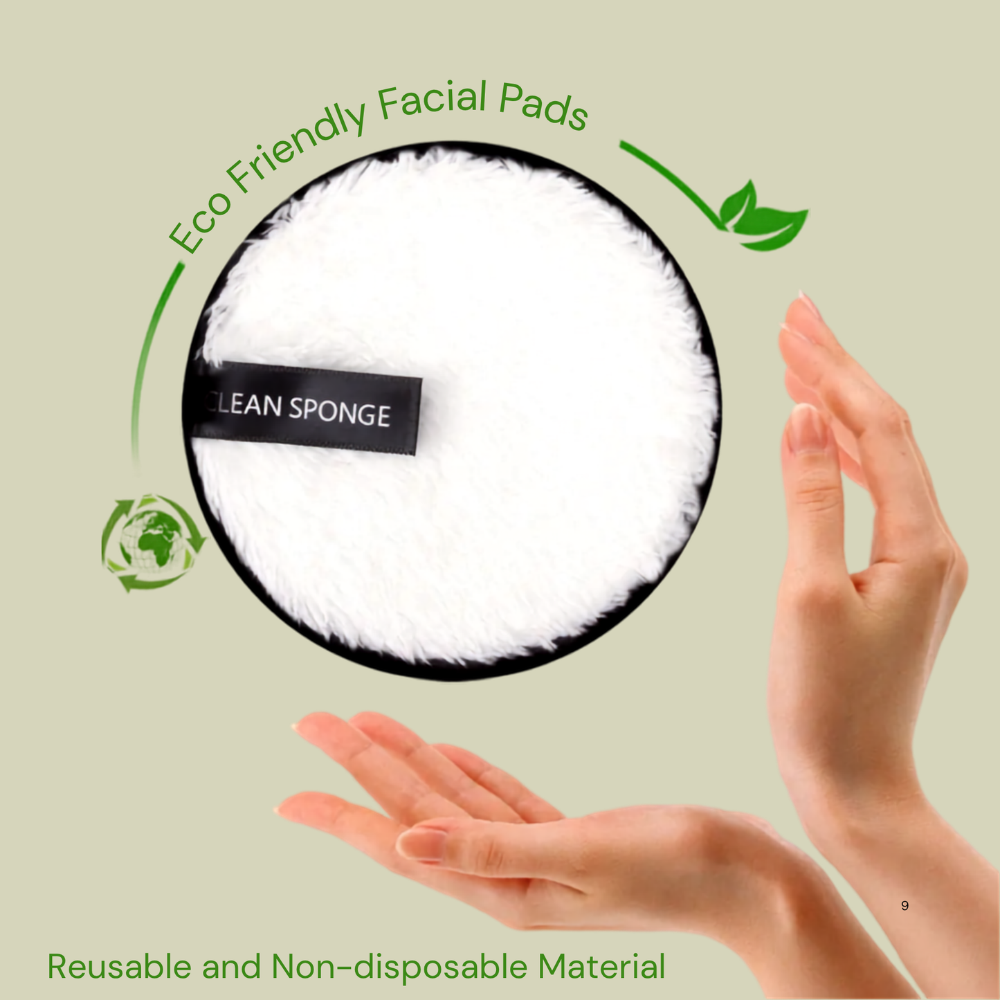 Washable Face Cleansing Cloths and Makeup Removers Pads, Multi-functional Soft Fiber 4Pcs