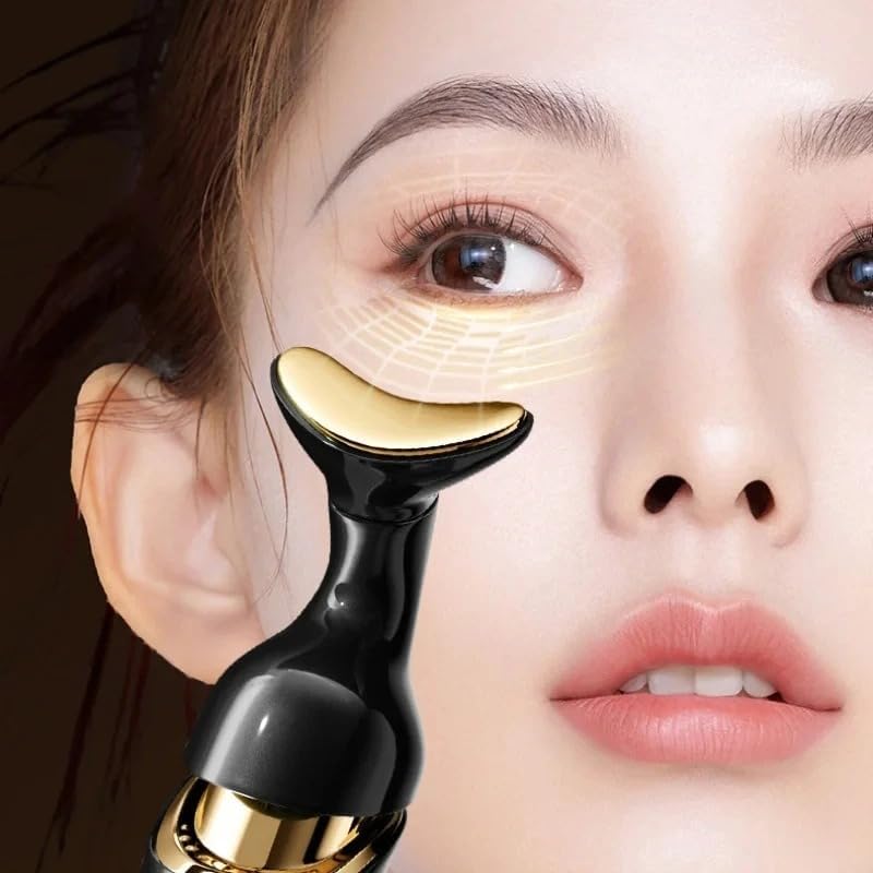 Gushiyuta 3 In 1 Face, Eye, and Neck Massage Tool, Lifting and Firming, Electric Slimming Tool Black