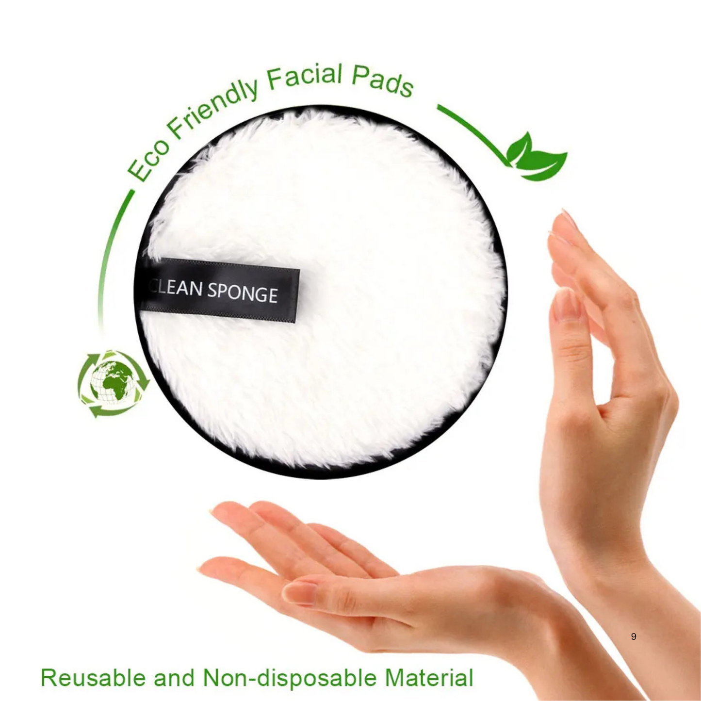 Washable Face Cleansing Cloths and Makeup Removers Pads, Multi-functional Soft Fiber 4Pcs