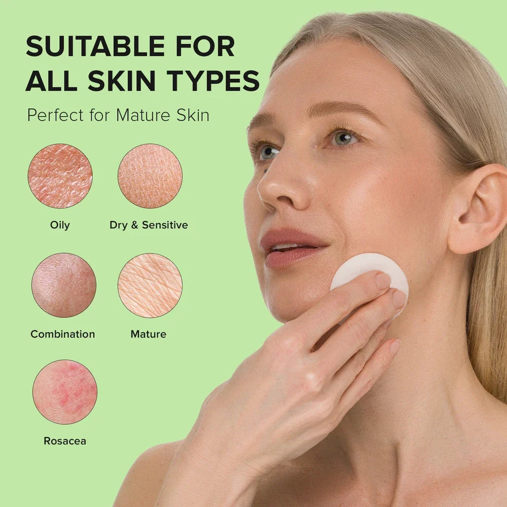 Maree Glycolic Acid Facial Pads, Exfoliating Pads with Tea Tree oil, Resurfacing Pads with Hyaluronic Acid, Salicylic Acid and Niacinamide 50 Pads