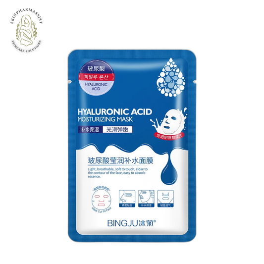 10 Pieces Hyaluronic Acid Hydrating Facial Sheet Masks for Hydrating Face Skin, Shrinking Pores Moisturizing Face Mask Skin Care