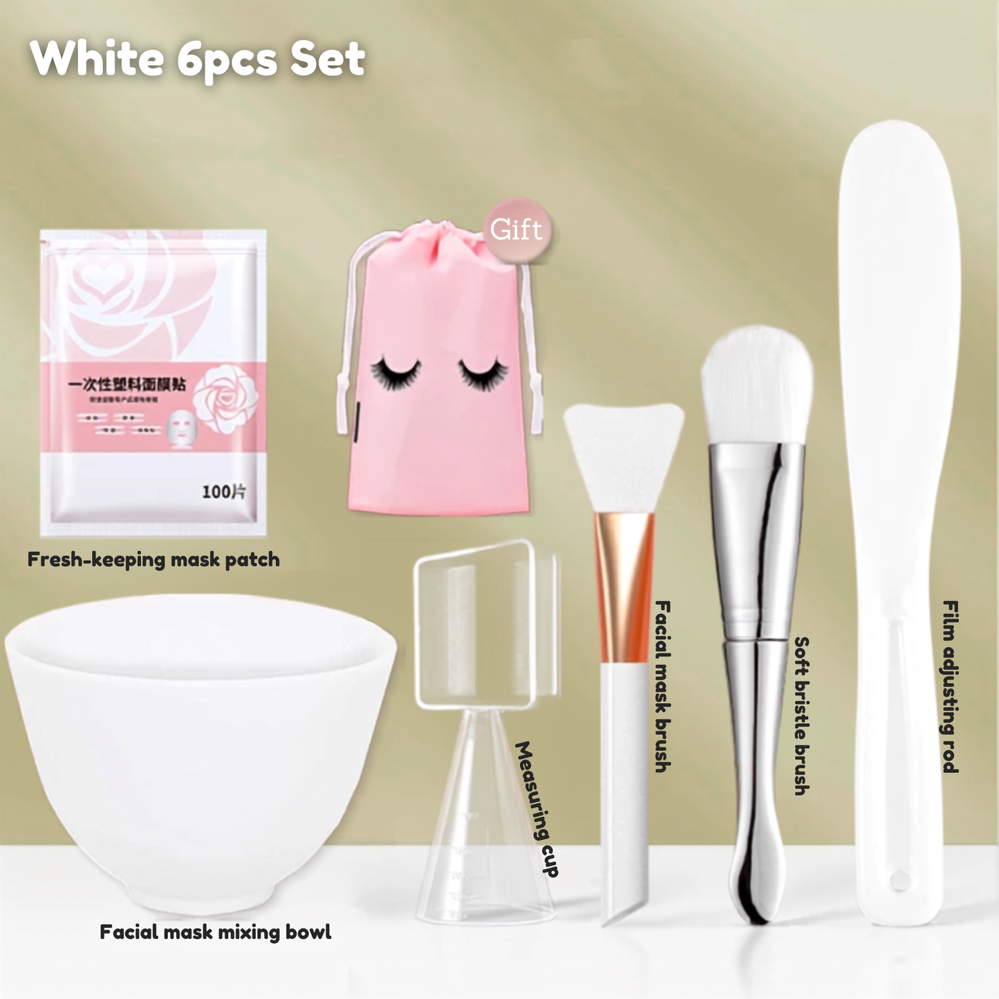 Silicone Face Mask & Mixing Bowl Set for Skincare, Mixing Stick Spa and Tool Beauty Bowl