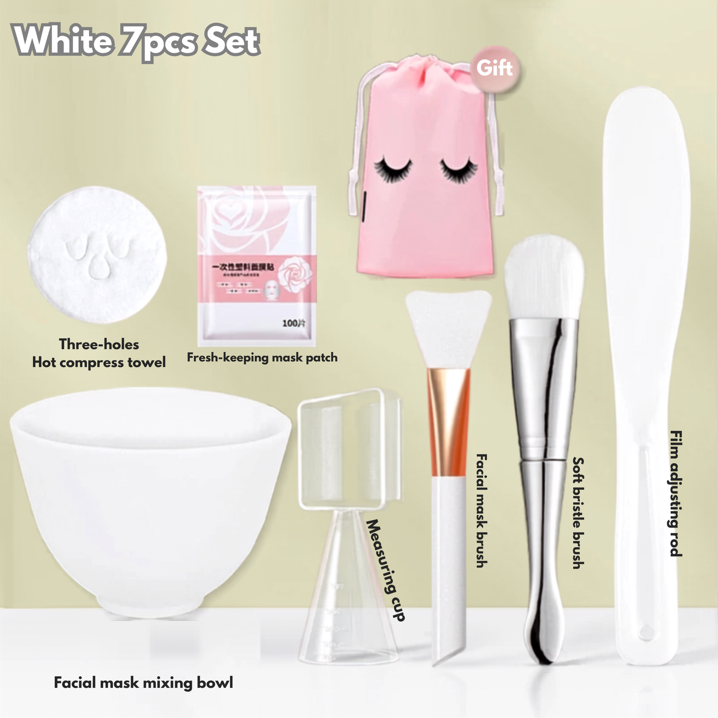Silicone Face Mask & Mixing Bowl Set for Skincare, Mixing Stick Spa and Tool Beauty Bowl